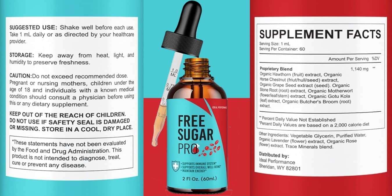 free sugar pro - label